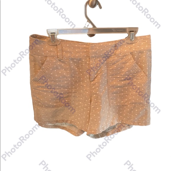 Banana Republic Tan with White Polka Dots 55% Linen Women’s Shorts Size 4 - Picture 11 of 14